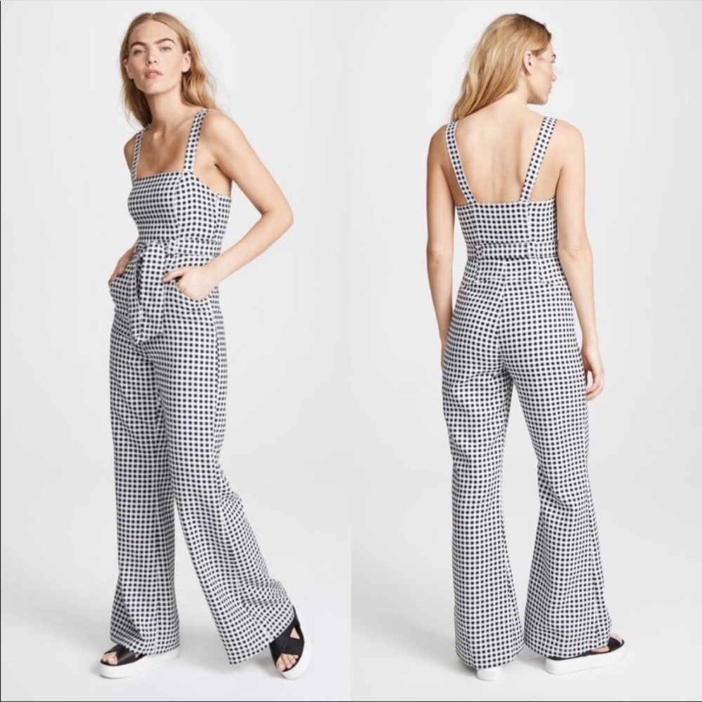 A black and white jumpsuit